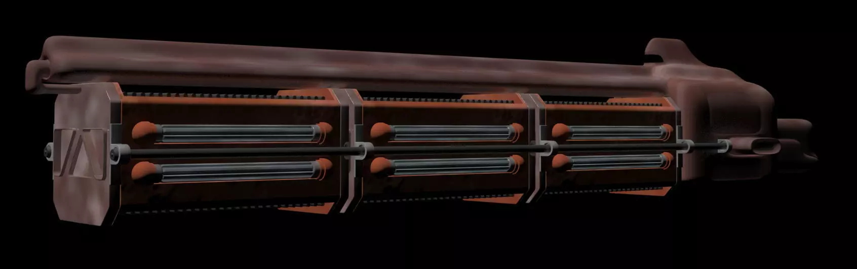 Cargoship space craft 3D model_0