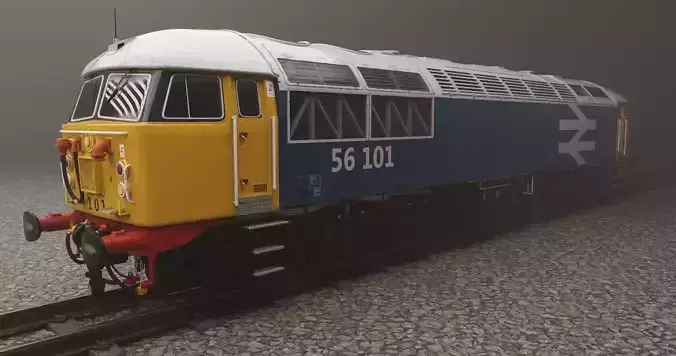 Class 56 Locomotive  Blue Yellow Livery with Large Logo