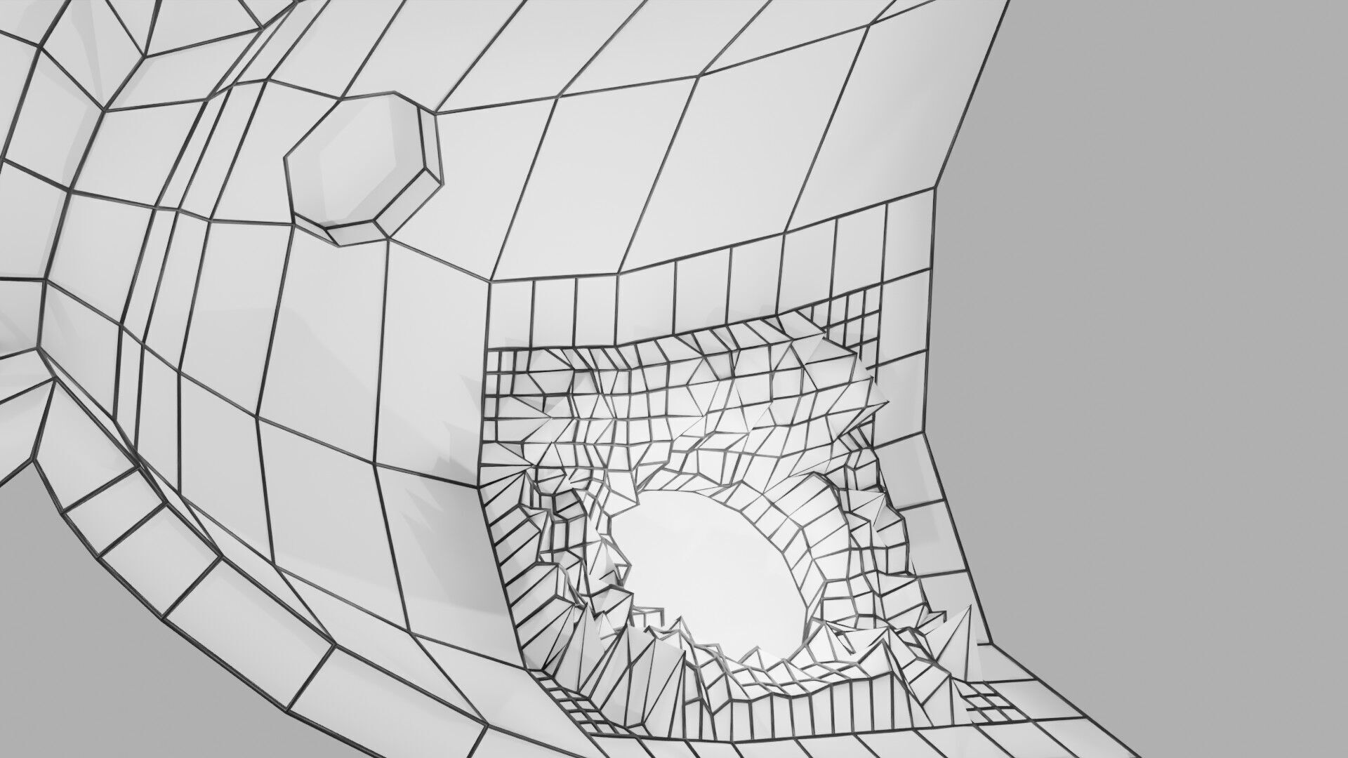 Gastric Ulcer Benign versus Malignant Low-poly 3D model_19