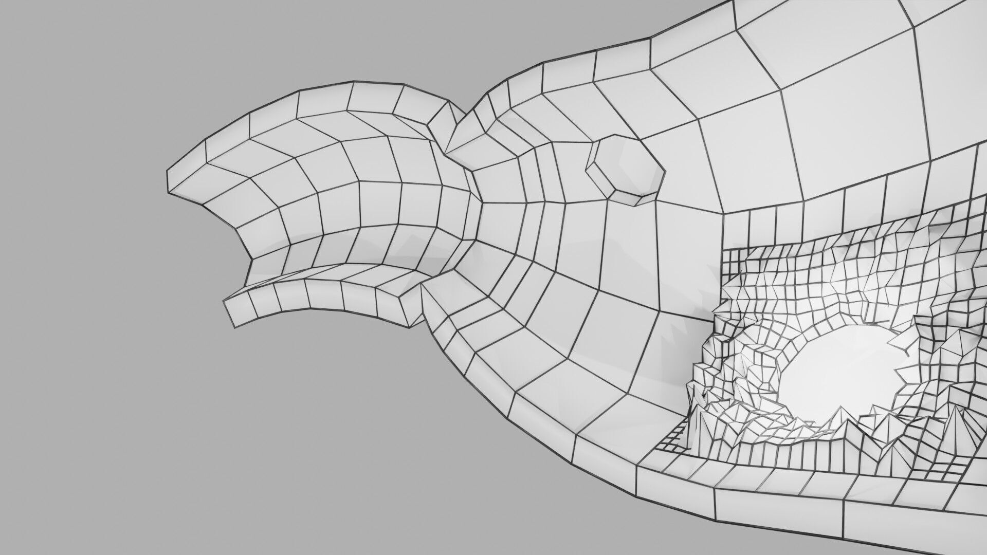 Gastric Ulcer Benign versus Malignant Low-poly 3D model_14