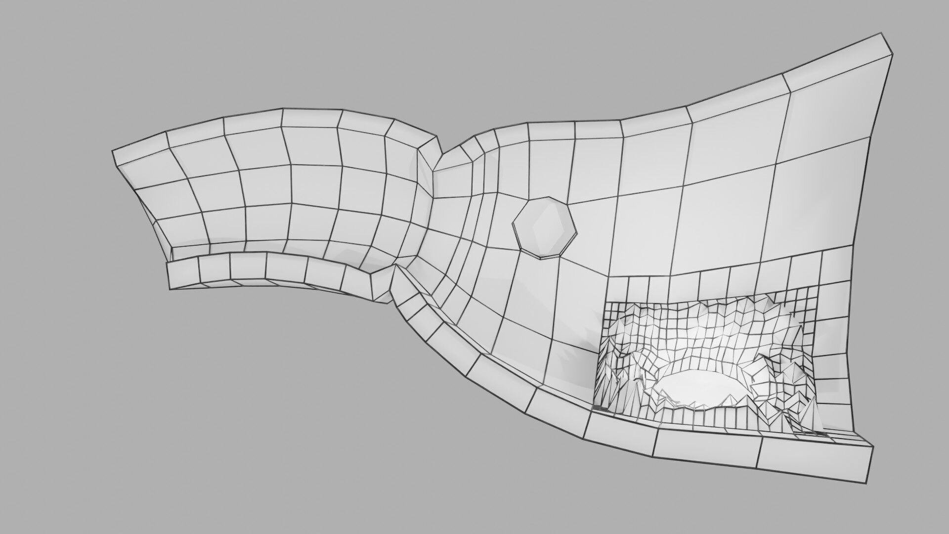 Gastric Ulcer Benign versus Malignant Low-poly 3D model_12