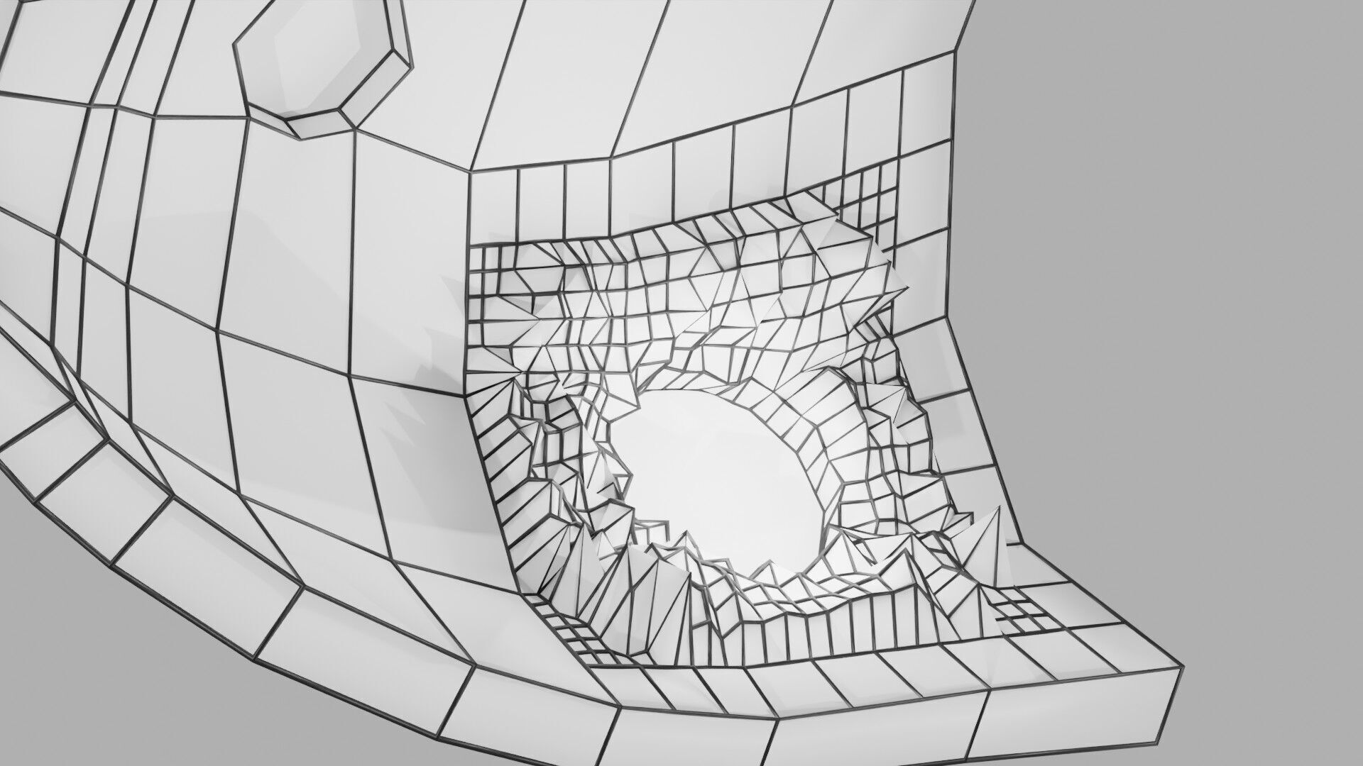 Gastric Ulcer Benign versus Malignant Low-poly 3D model_18