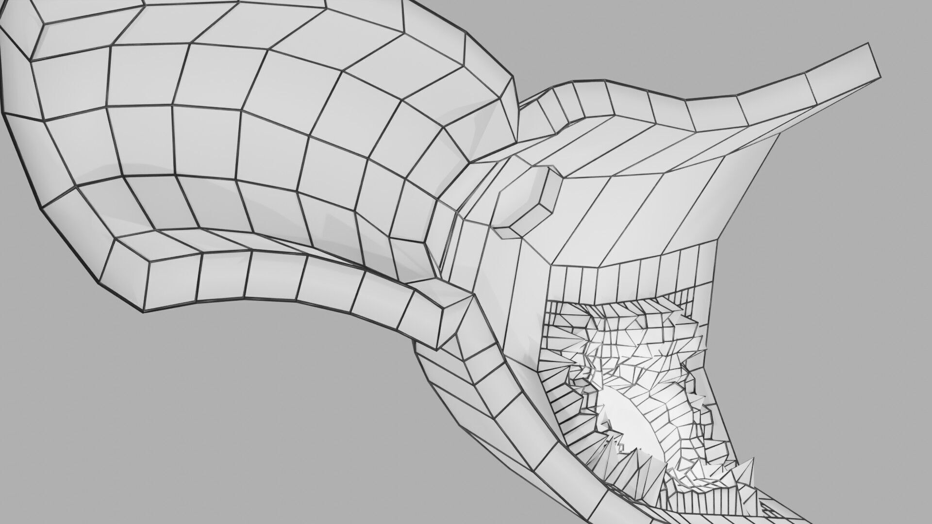 Gastric Ulcer Benign versus Malignant Low-poly 3D model_20
