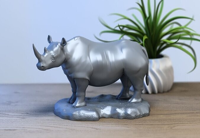 rhinoceros bust rhinoceros sculpture  3D print model