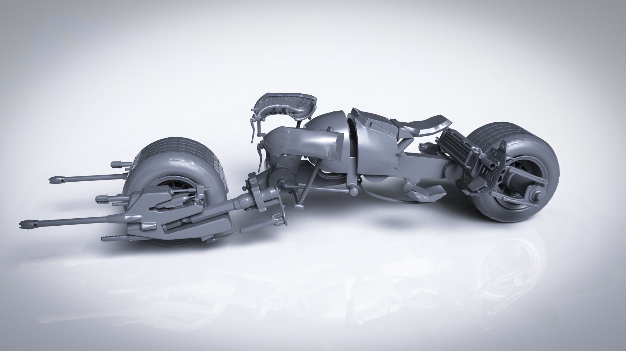 Batpod batmobile from knight rises Free 3D print model_1