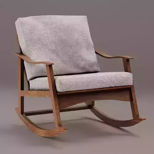 Soviet Rocking Chair PBR Low-poly 3D model