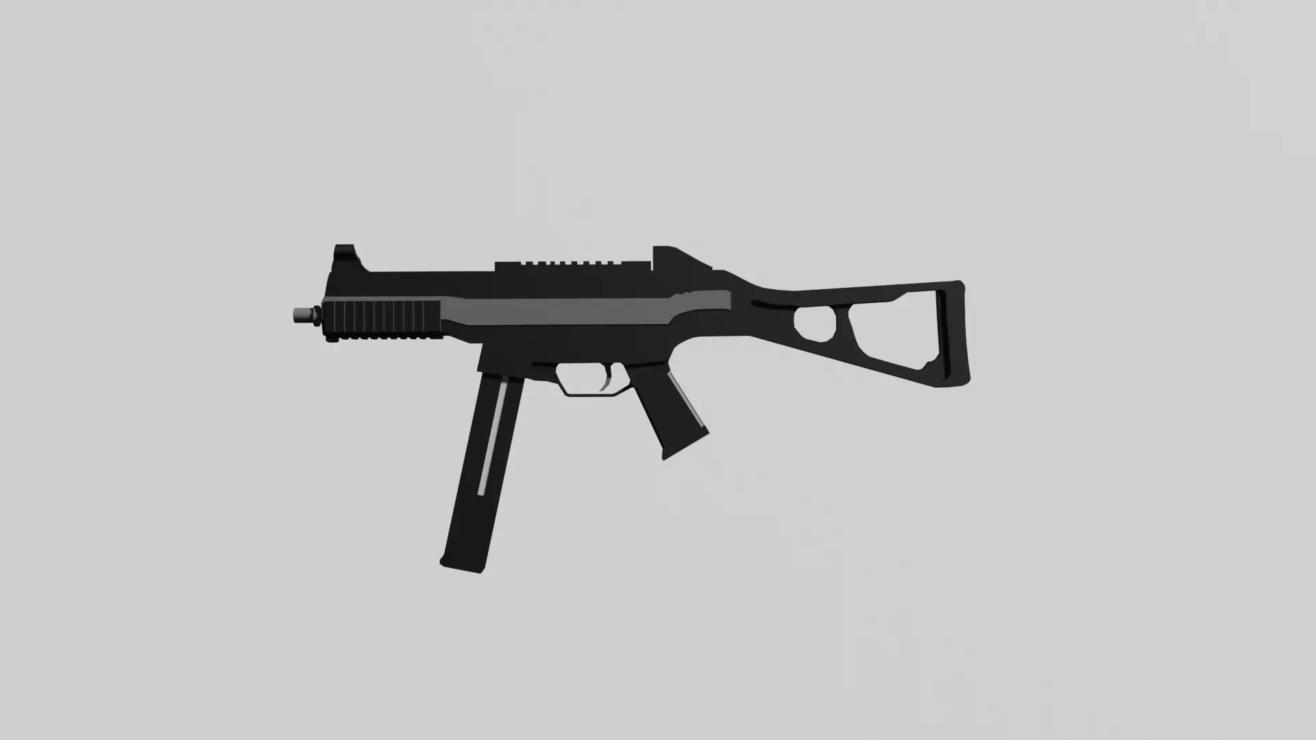 UMP 3D Model - Low Poly Game Ready Weapon Free 3D model