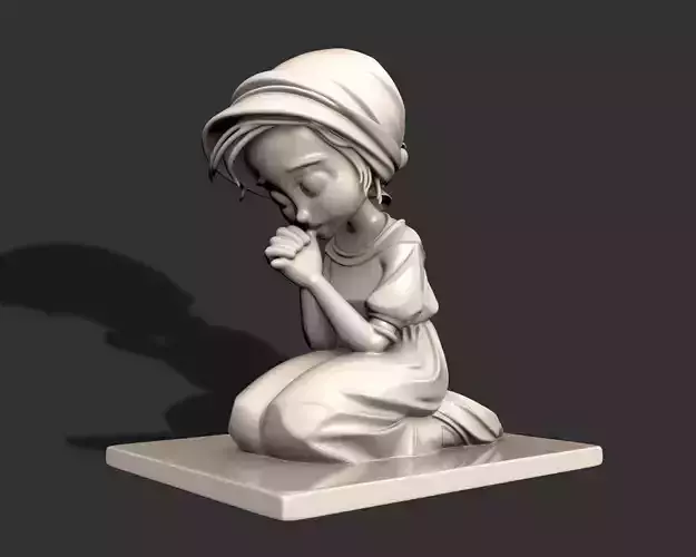 A LITTLE GIRL IN PRAYER BUST 3D print model