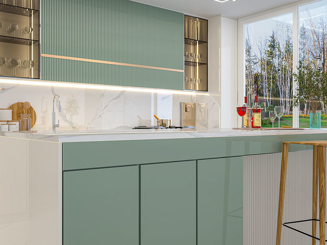 Kitchen modern Free 3D model