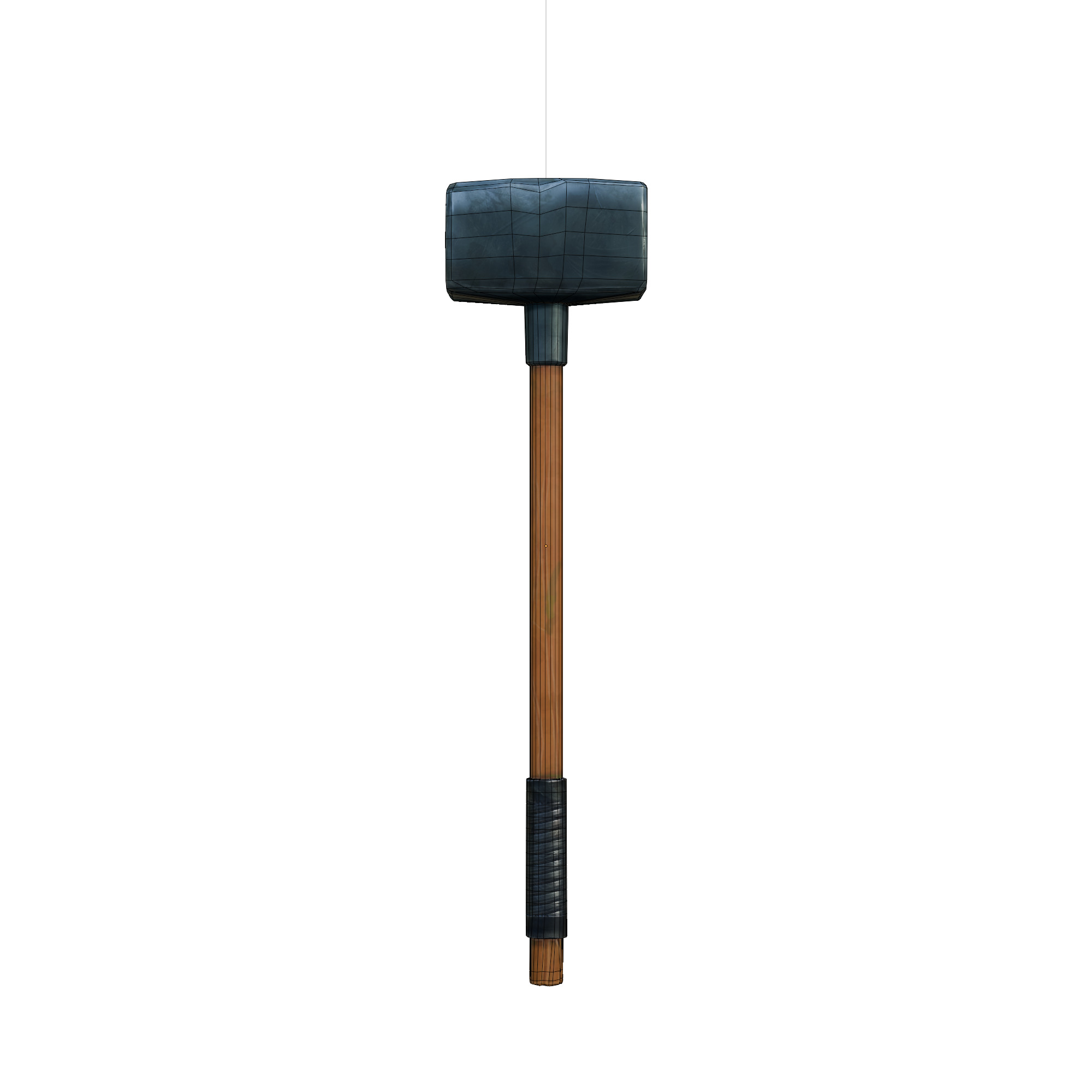 Stylized Hammer Low-poly 3D model_3
