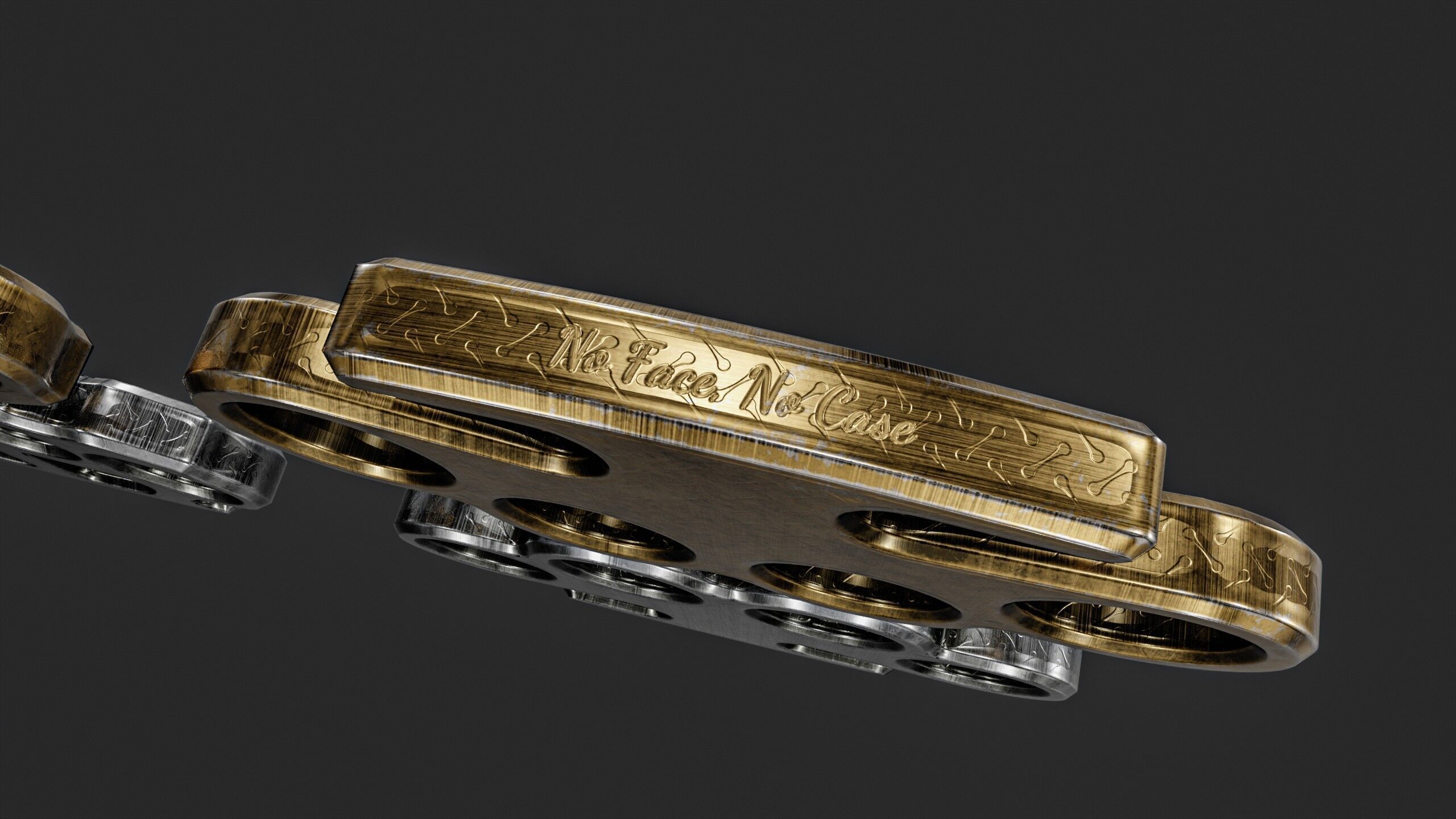 Brass Knuckles  2 Types Low-poly 3D model_10