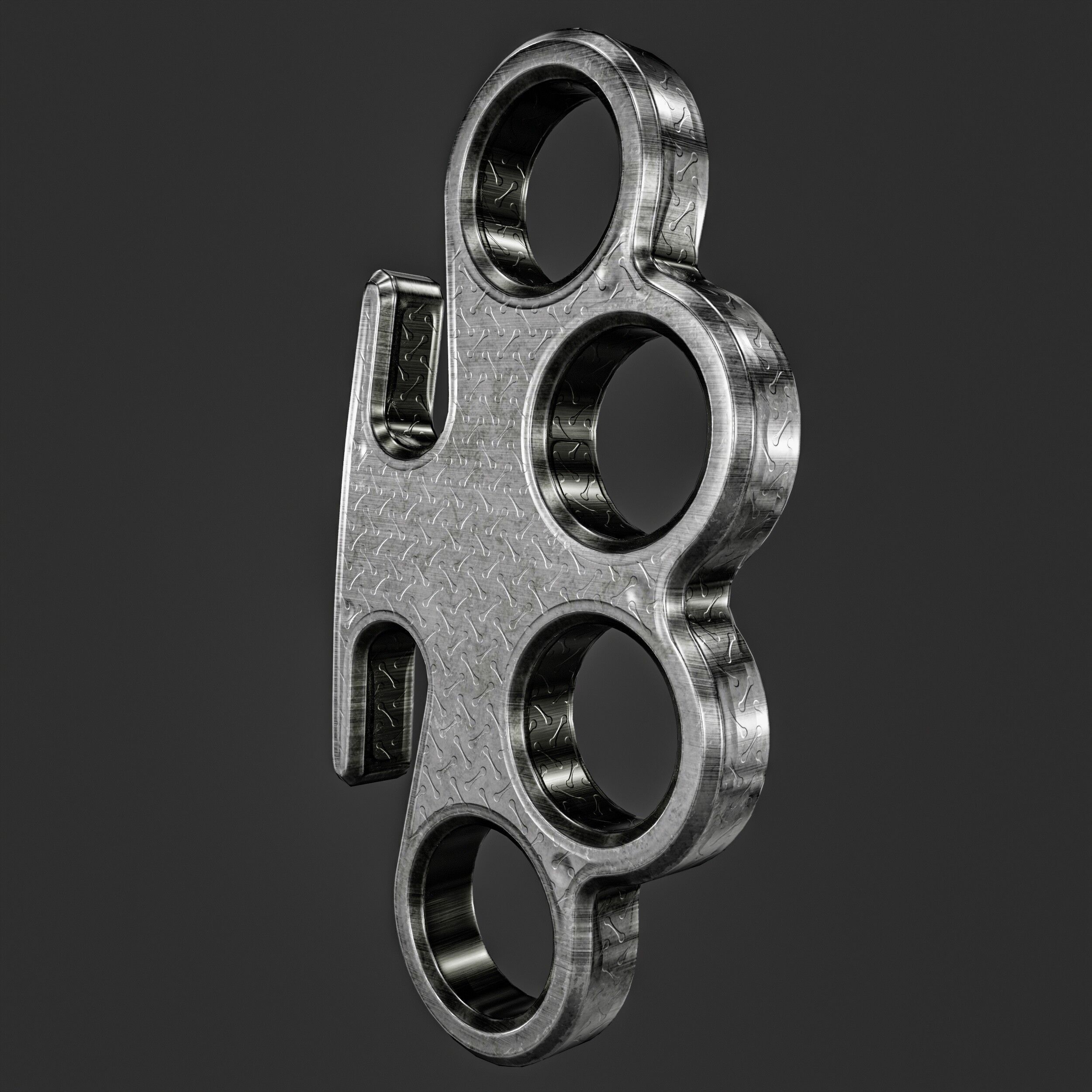 Brass Knuckles  2 Types Low-poly 3D model_7