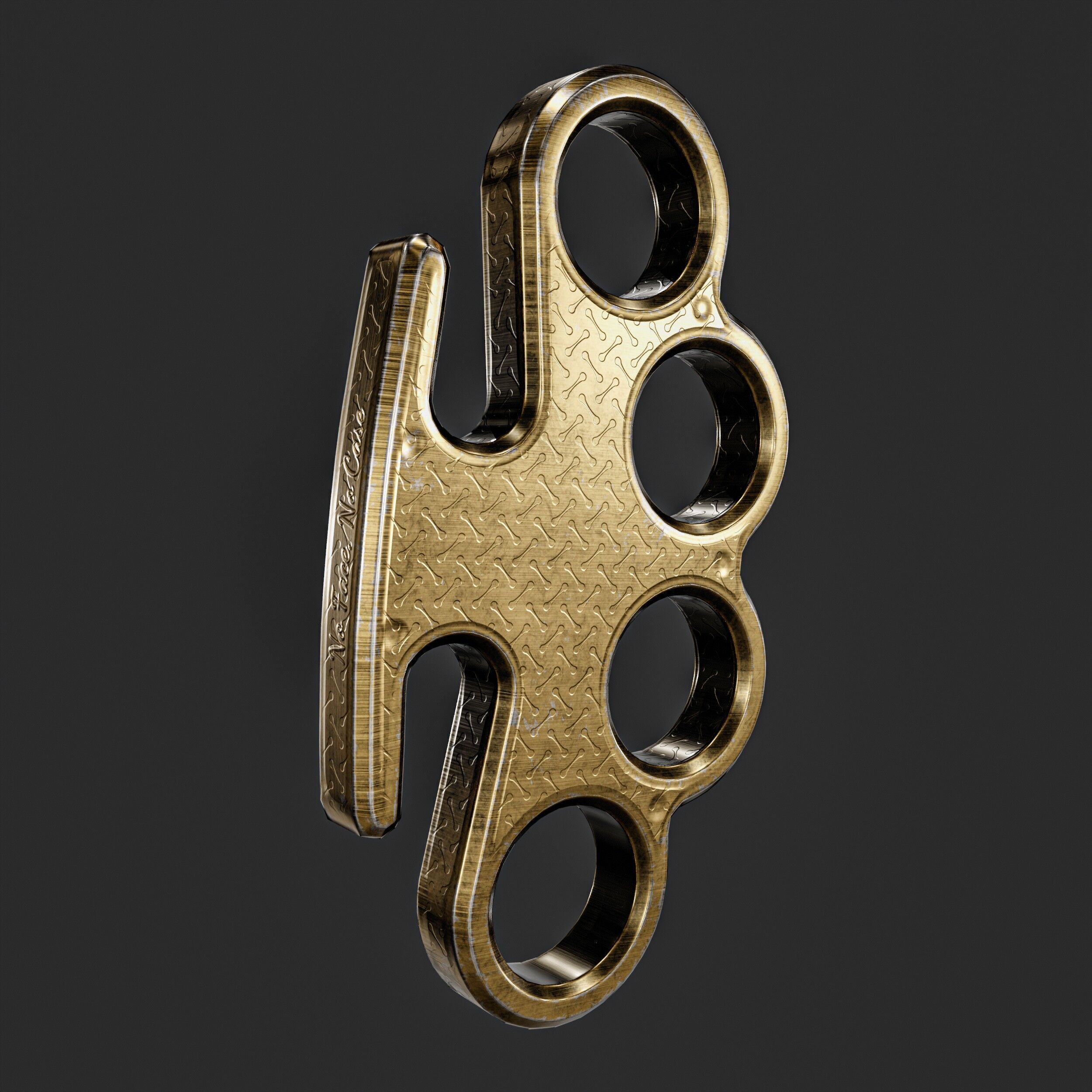 Brass Knuckles  2 Types Low-poly 3D model_6