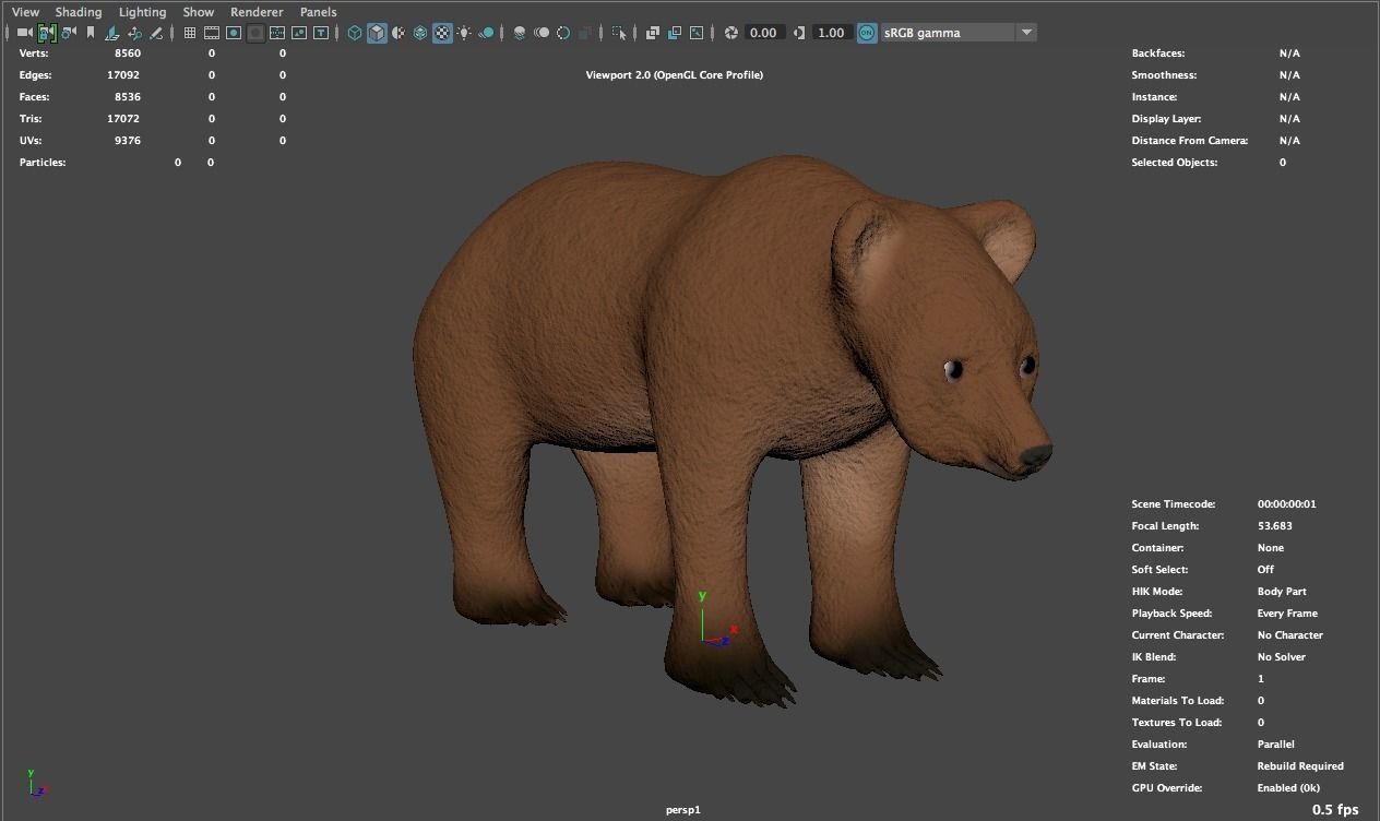 Wild bear called Bear-d 3D model_0