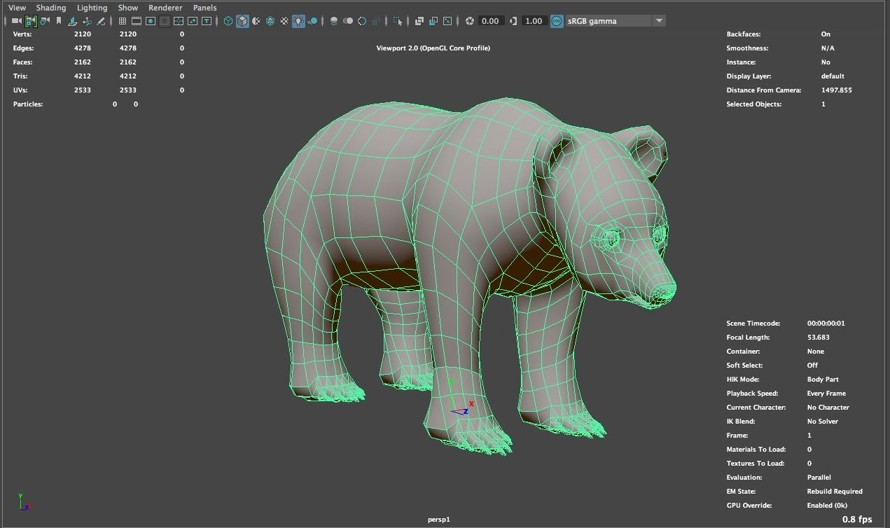Wild bear called Bear-d 3D model_2