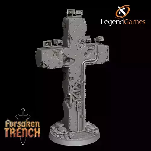 LegendGames Trench Crusade Concrete Cross with loudspeakers