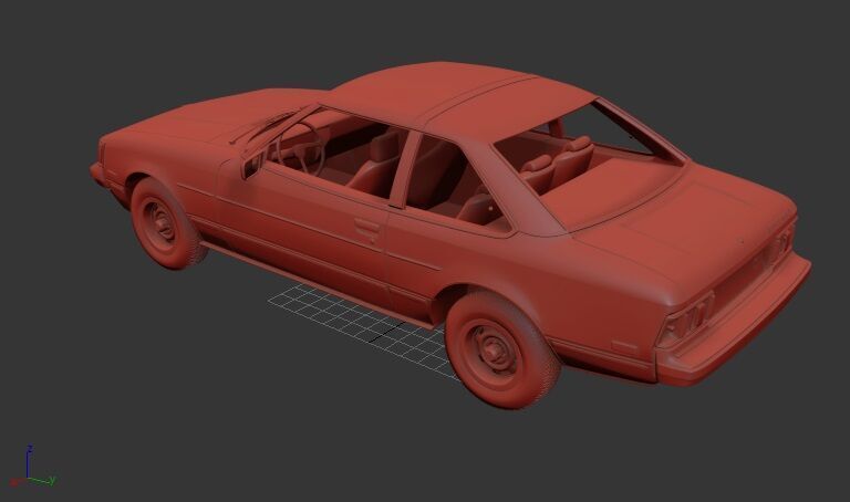 Toyota Celica Mk2 TA40 ST Coupe 1979 3D print model_1
