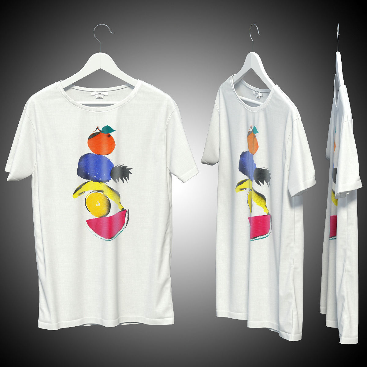 Women clothes of hangers 3D model_6