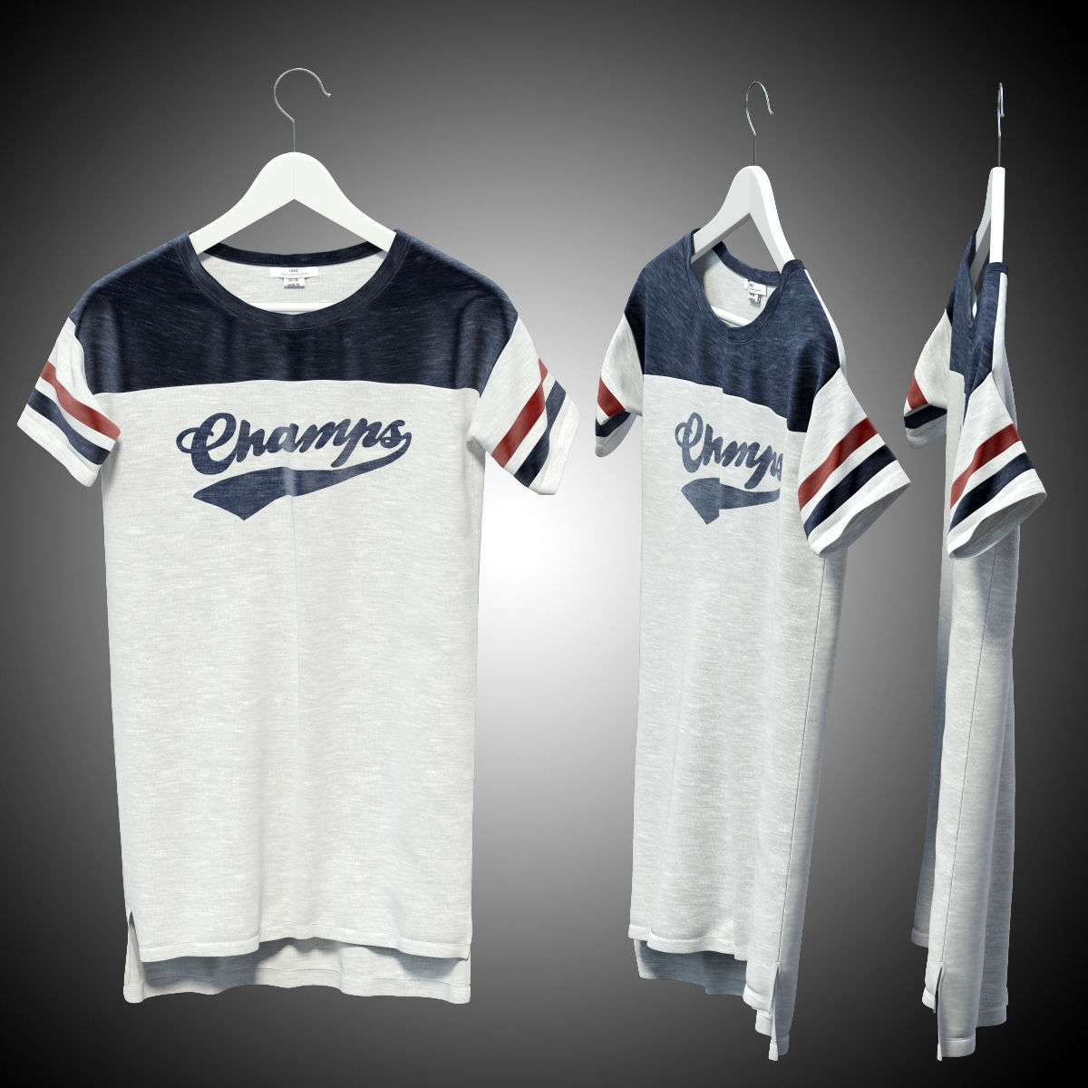 Women clothes of hangers 3D model_8