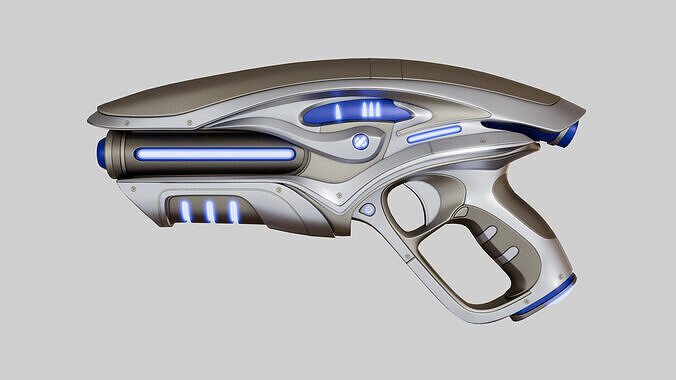 Sci-Fi Blaster Low-poly 3D model