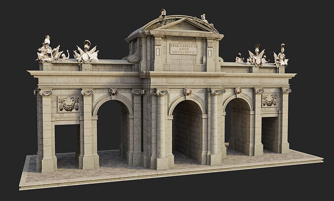 Puerta de Alcala Madrid Spain 3D model 2