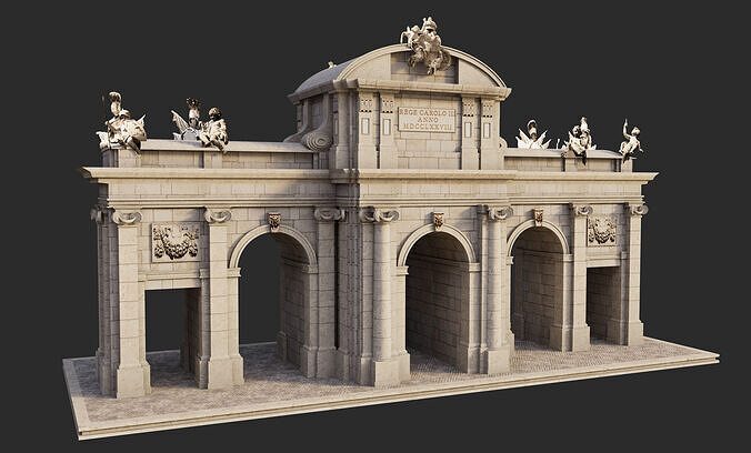 Puerta de Alcala Madrid Spain 3D model 4
