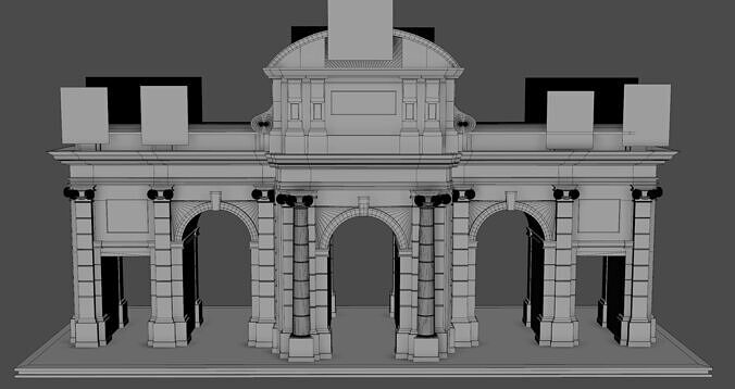 Puerta de Alcala Madrid Spain 3D model 7