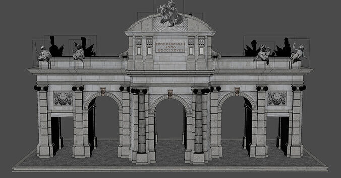 Puerta de Alcala Madrid Spain 3D model 6