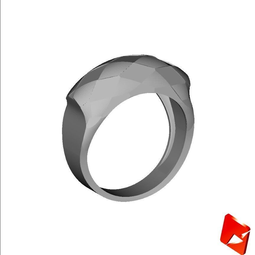 Simple and geometric ring Free 3D print model_8