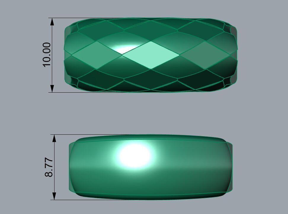 Simple and geometric ring Free 3D print model_1