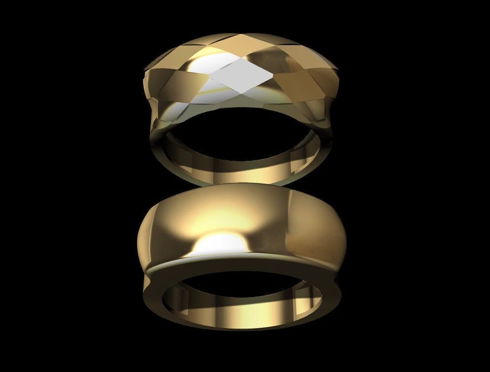 Simple and geometric ring Free 3D print model_2