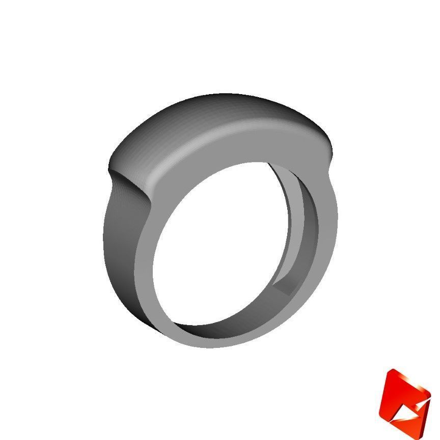 Simple and geometric ring Free 3D print model_9