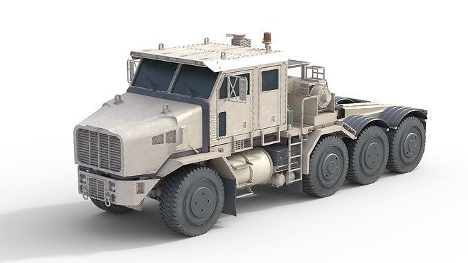 Oshkosh HET A1 Military Truck Desert  Desert Low-poly 3D model