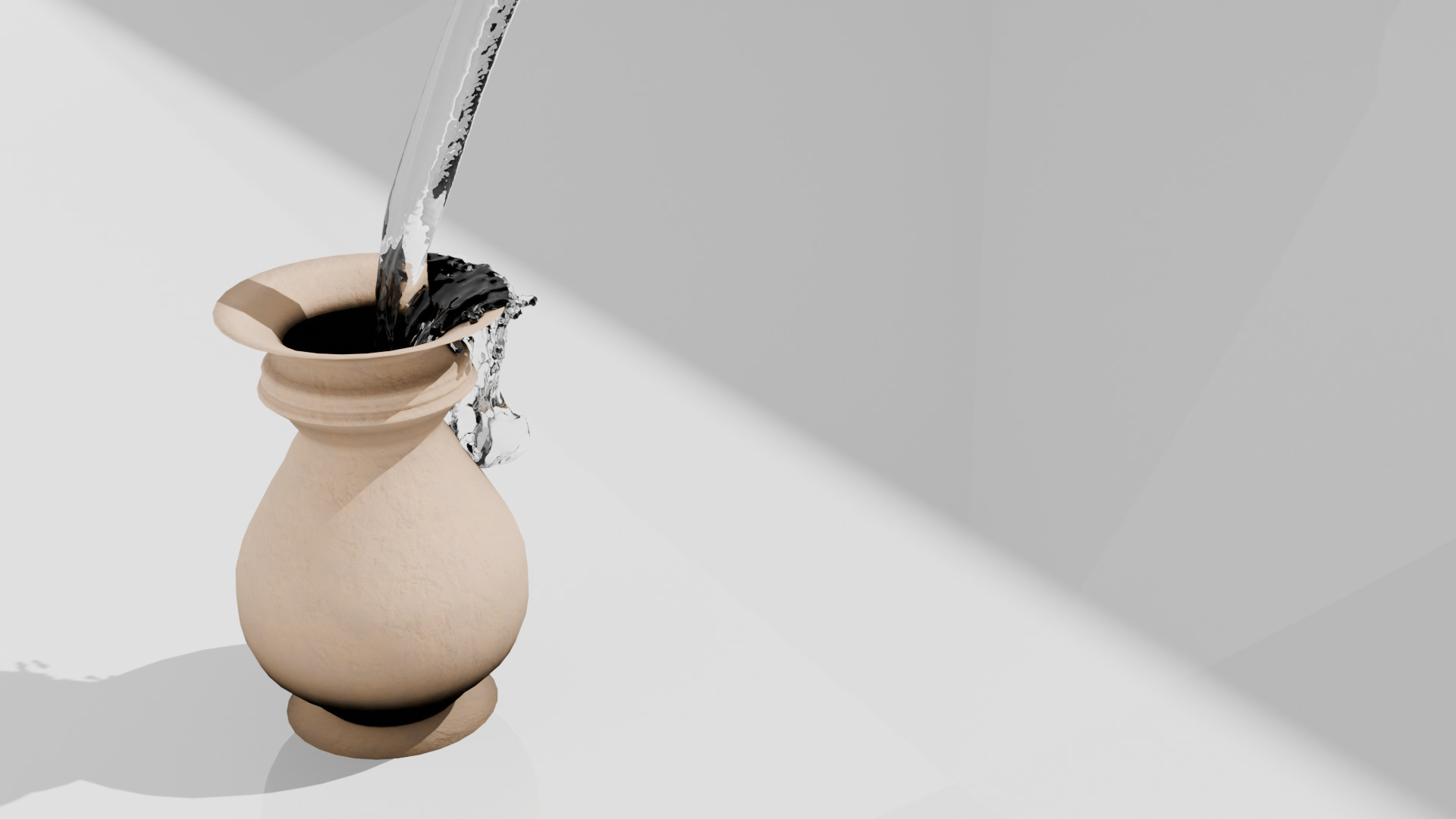 Clay vase Low-poly 3D model_3