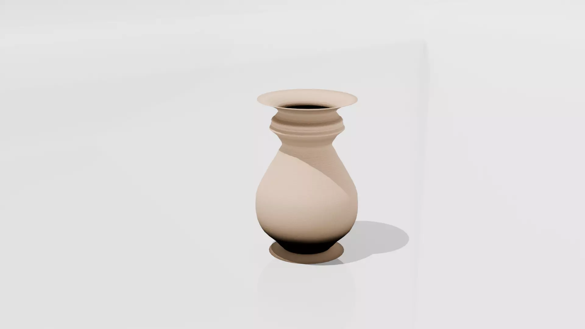 Clay vase Low-poly 3D model_0