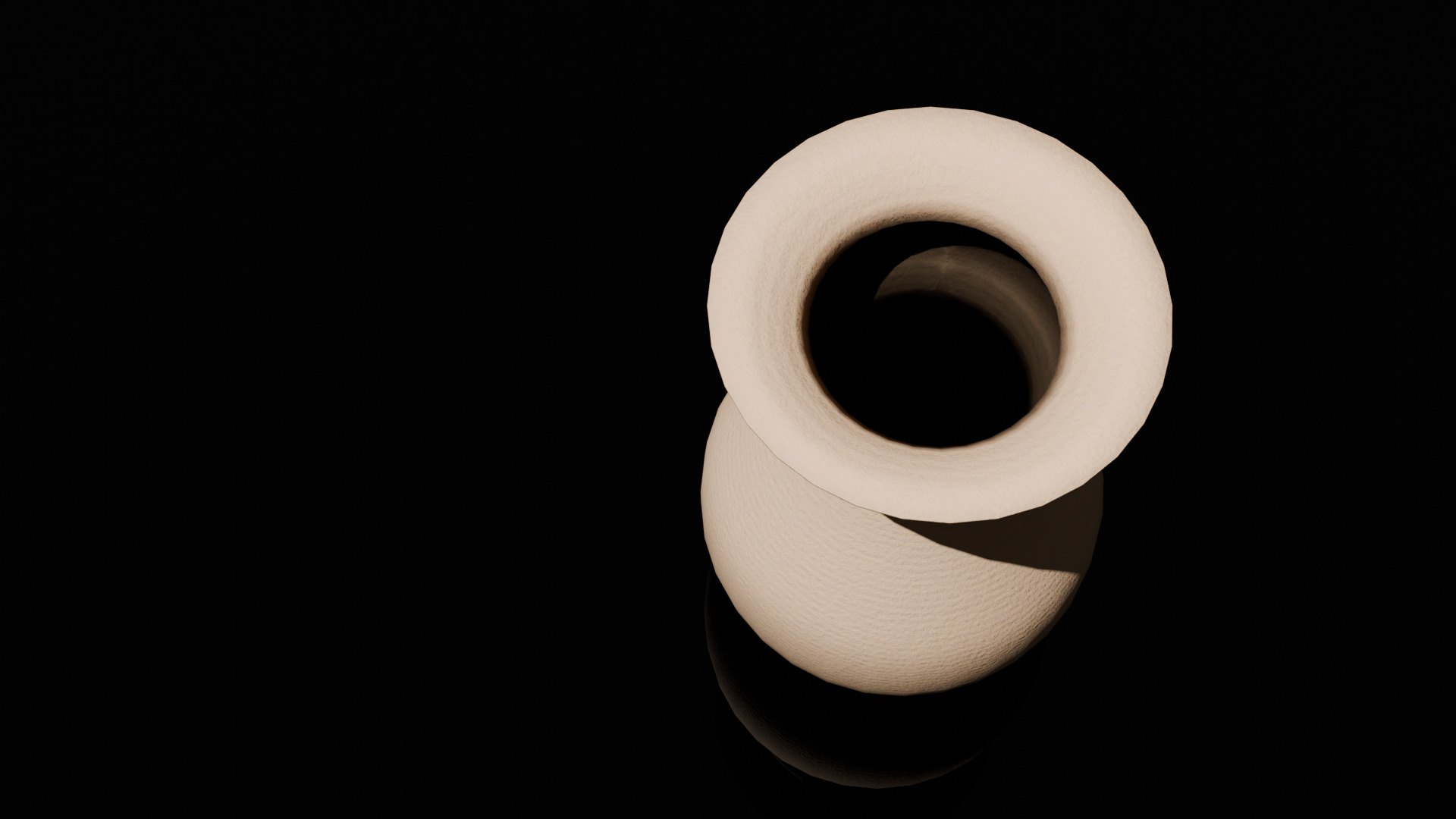 Clay vase Low-poly 3D model_1