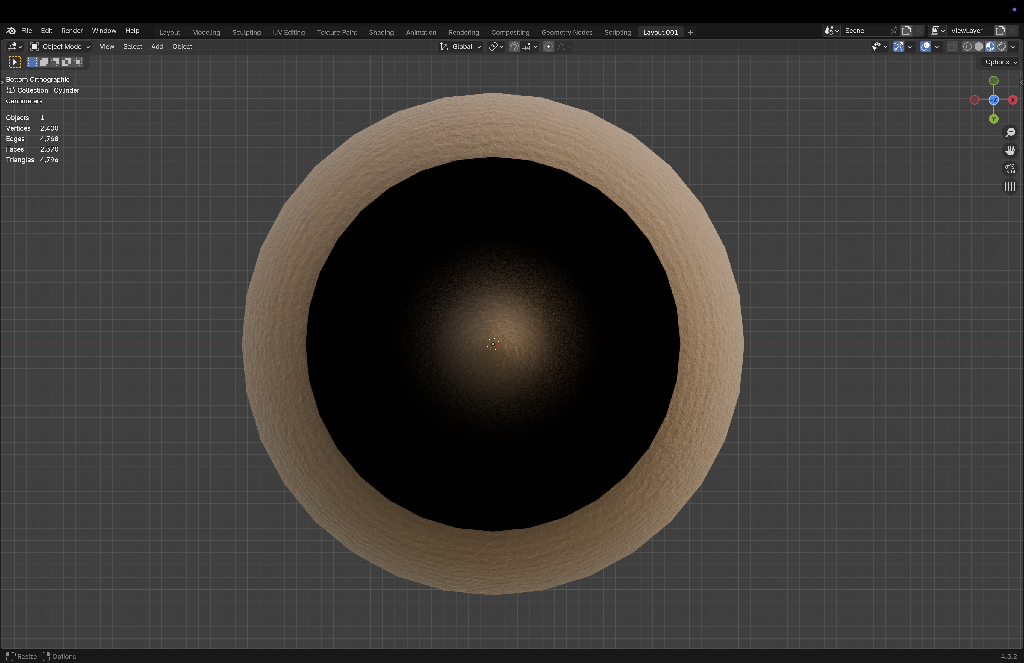 Clay vase Low-poly 3D model_4