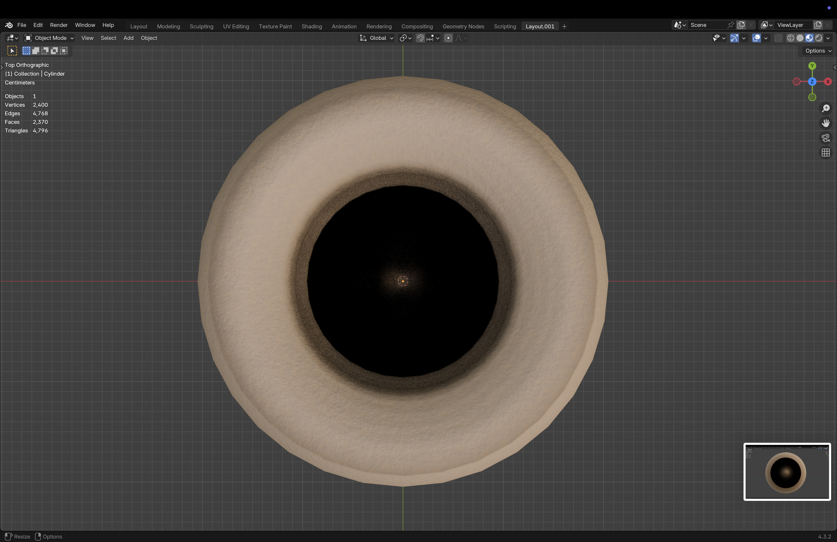 Clay vase Low-poly 3D model_6