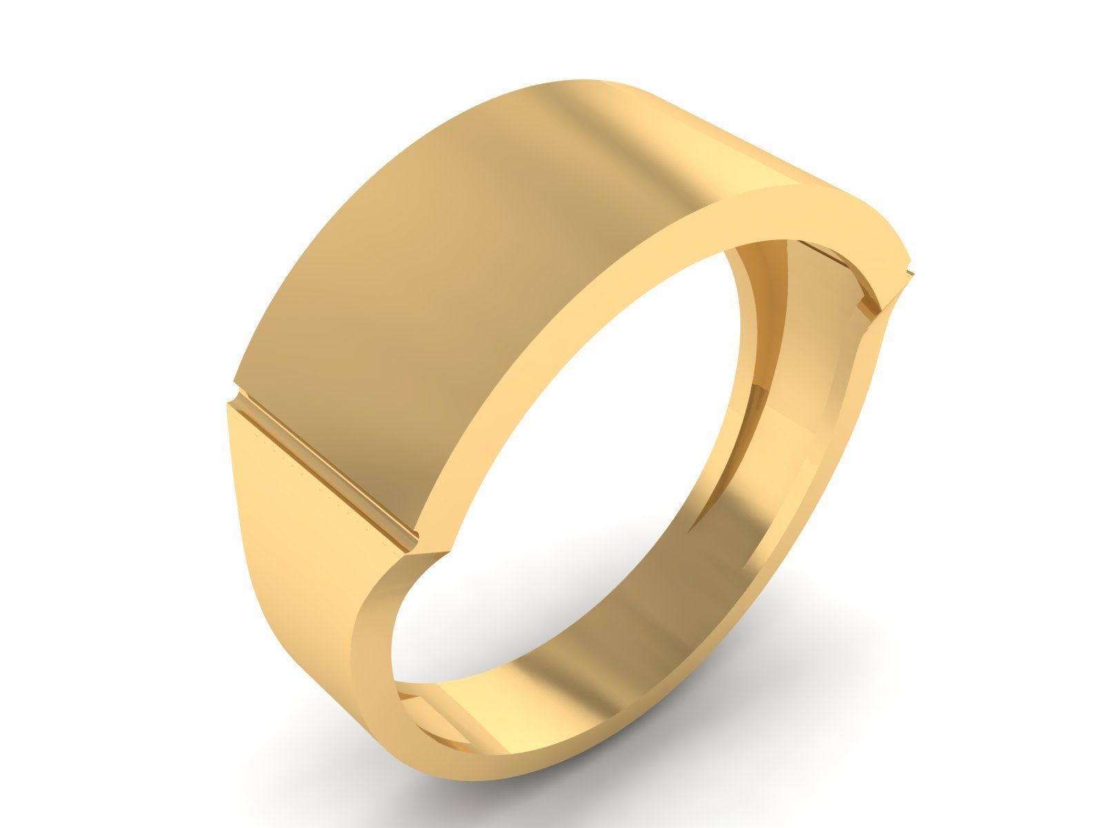 Collection of simple rings suitable for engraving 3D print model_3