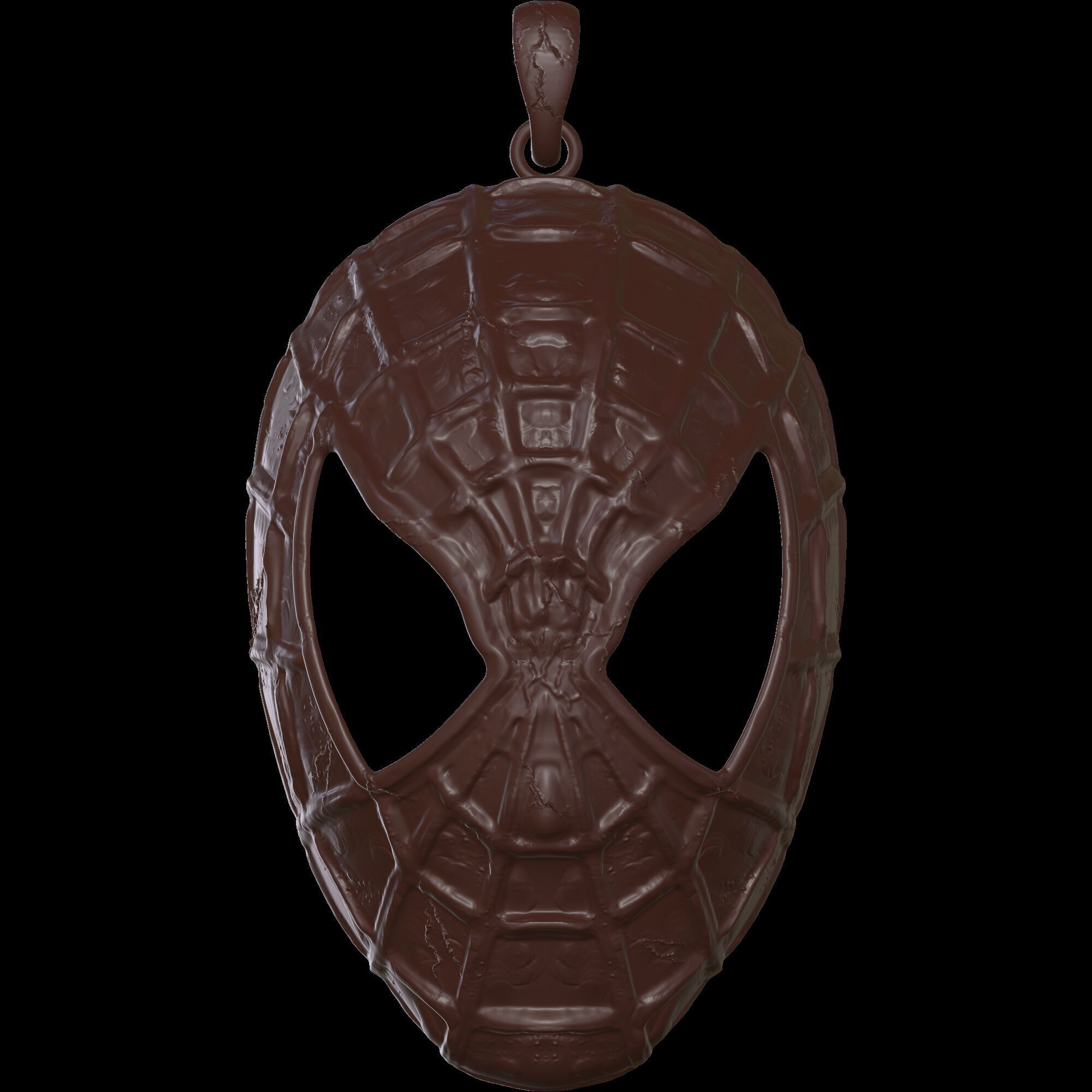 spidey face pendant 3D print model_7