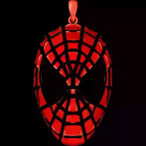 spidey face pendant