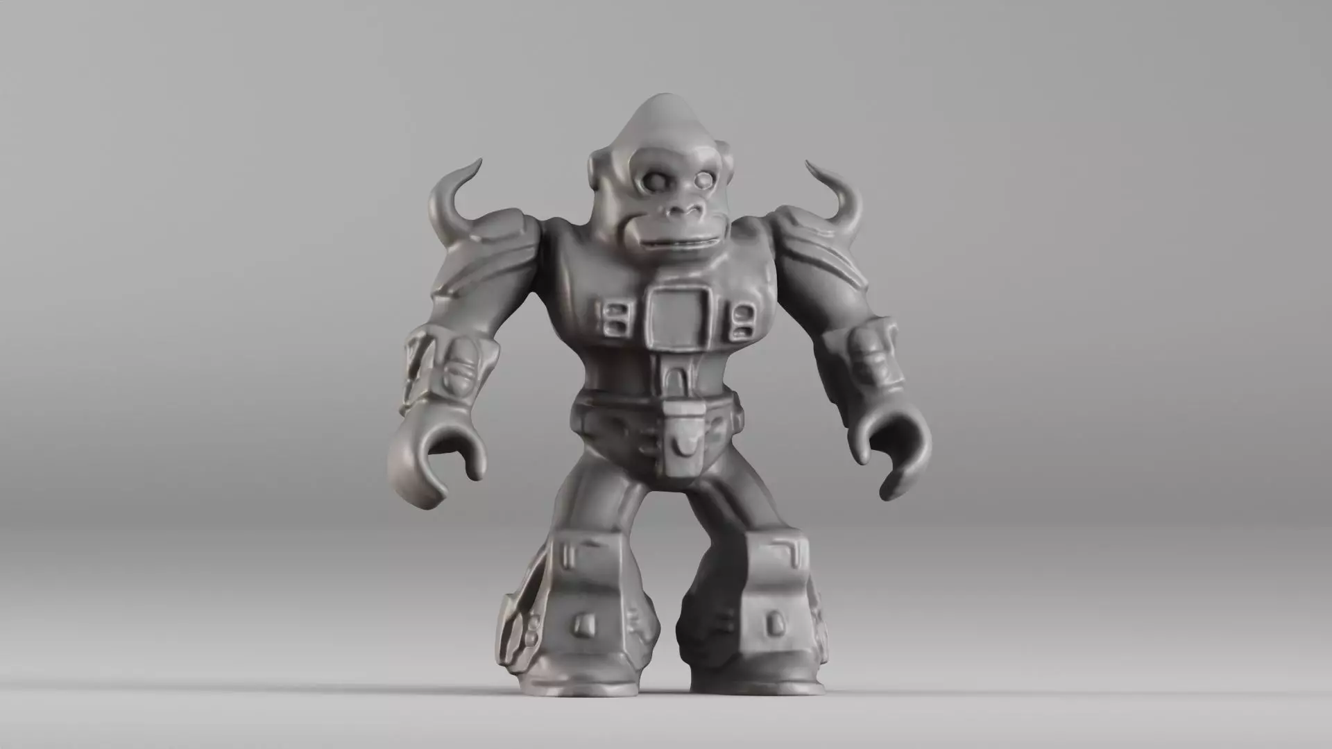 001641 Mecha Gorilla Warrior 3D Character for Printing V1 Free 3D print model