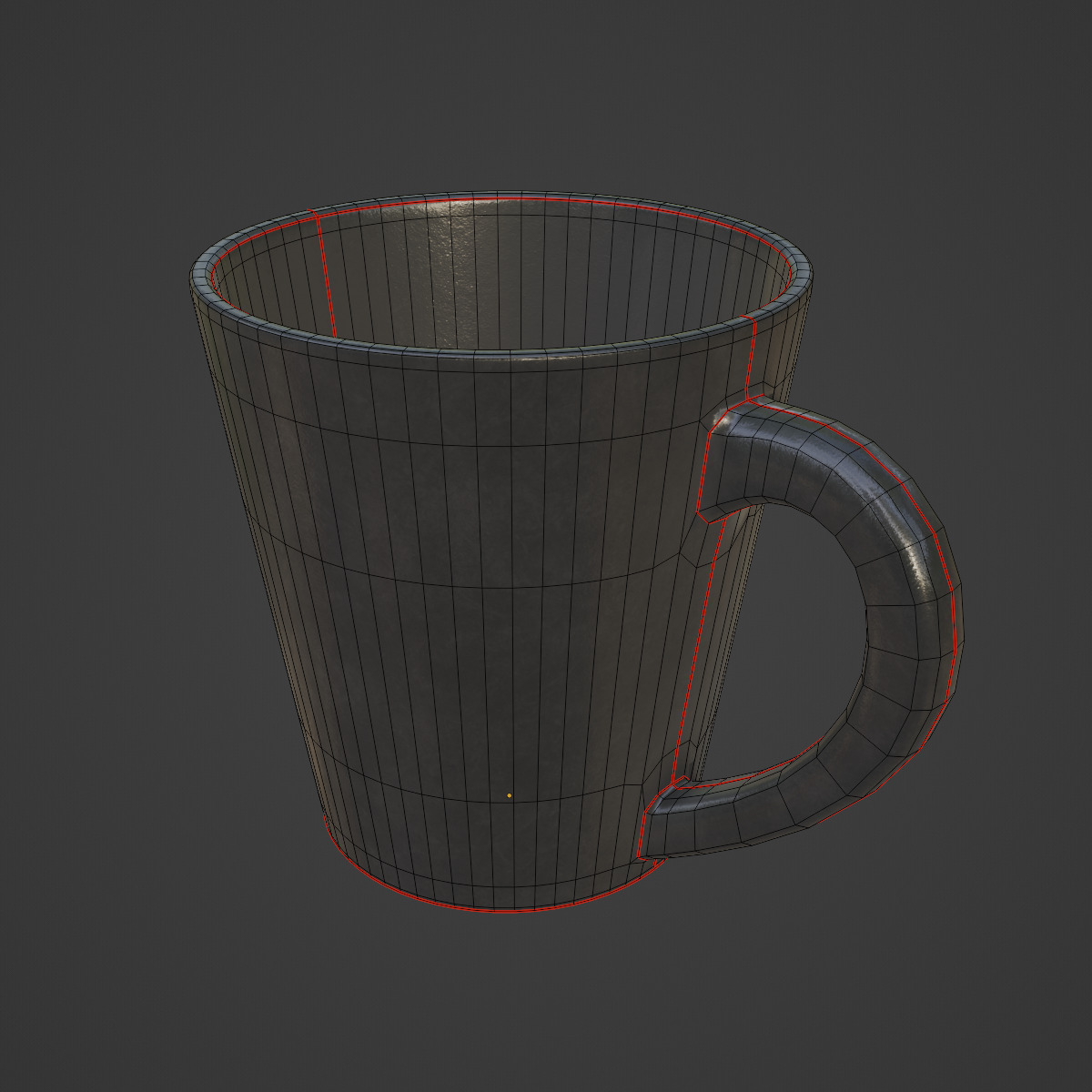Coffee Mug 01 Low-poly 3D model_7
