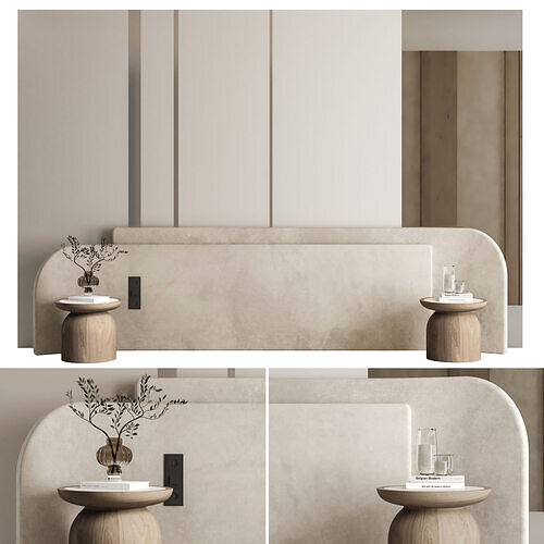 Headboard Wall Panel Composition 19 3D model