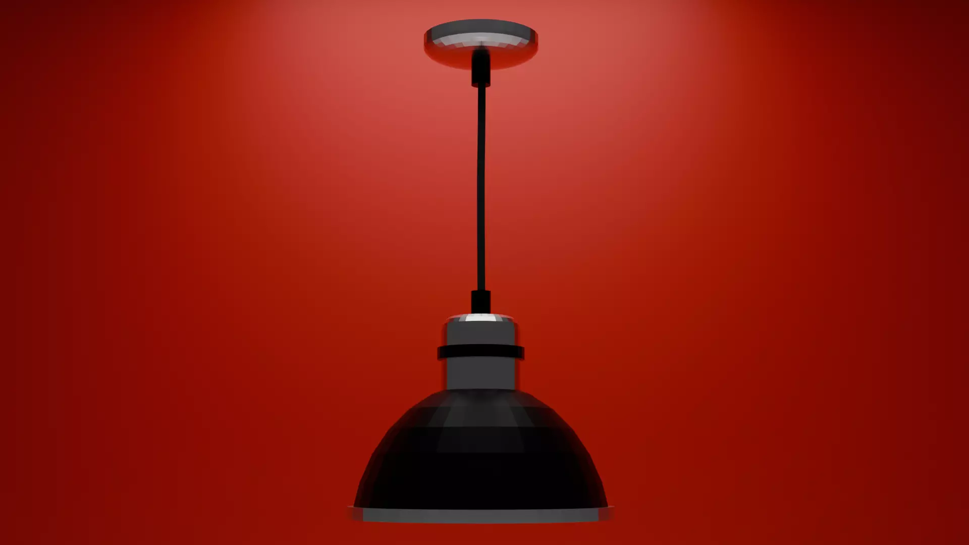 Hanging Lamp 3D Model Blender FBX OBJ Game Ready Free low-poly 3D model
