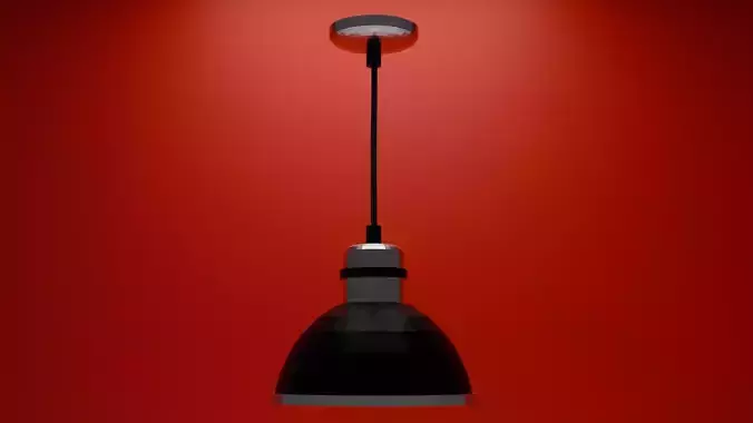 Hanging Lamp 3D Model  Blender  FBX  OBJ Game Ready