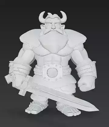 Vikingo Animado 3D print model