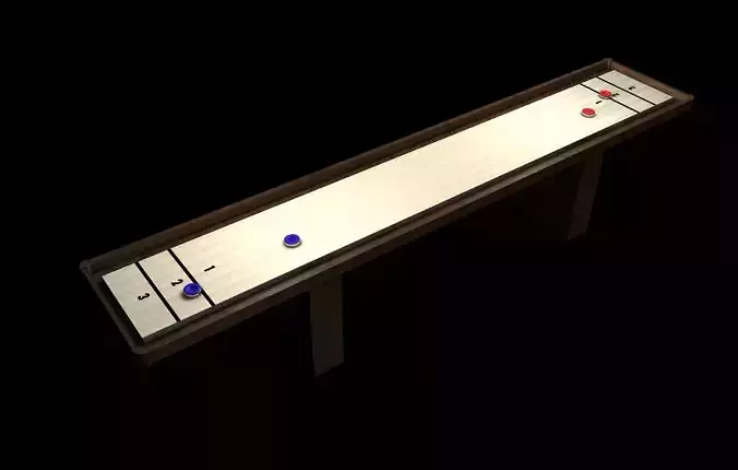 Shuffleboard Low Poly table Low-poly 3D model