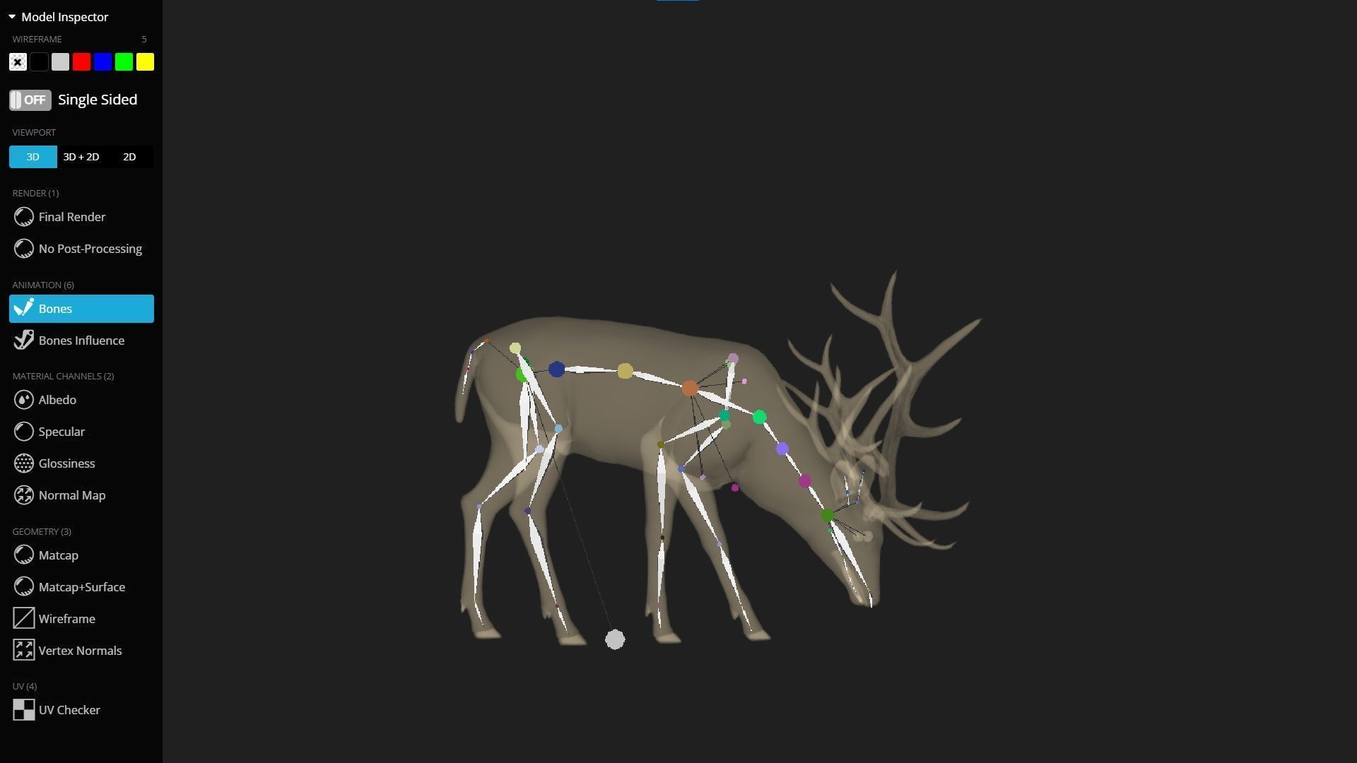 Realistic Animated Deer 2 Low-poly 3D model_6