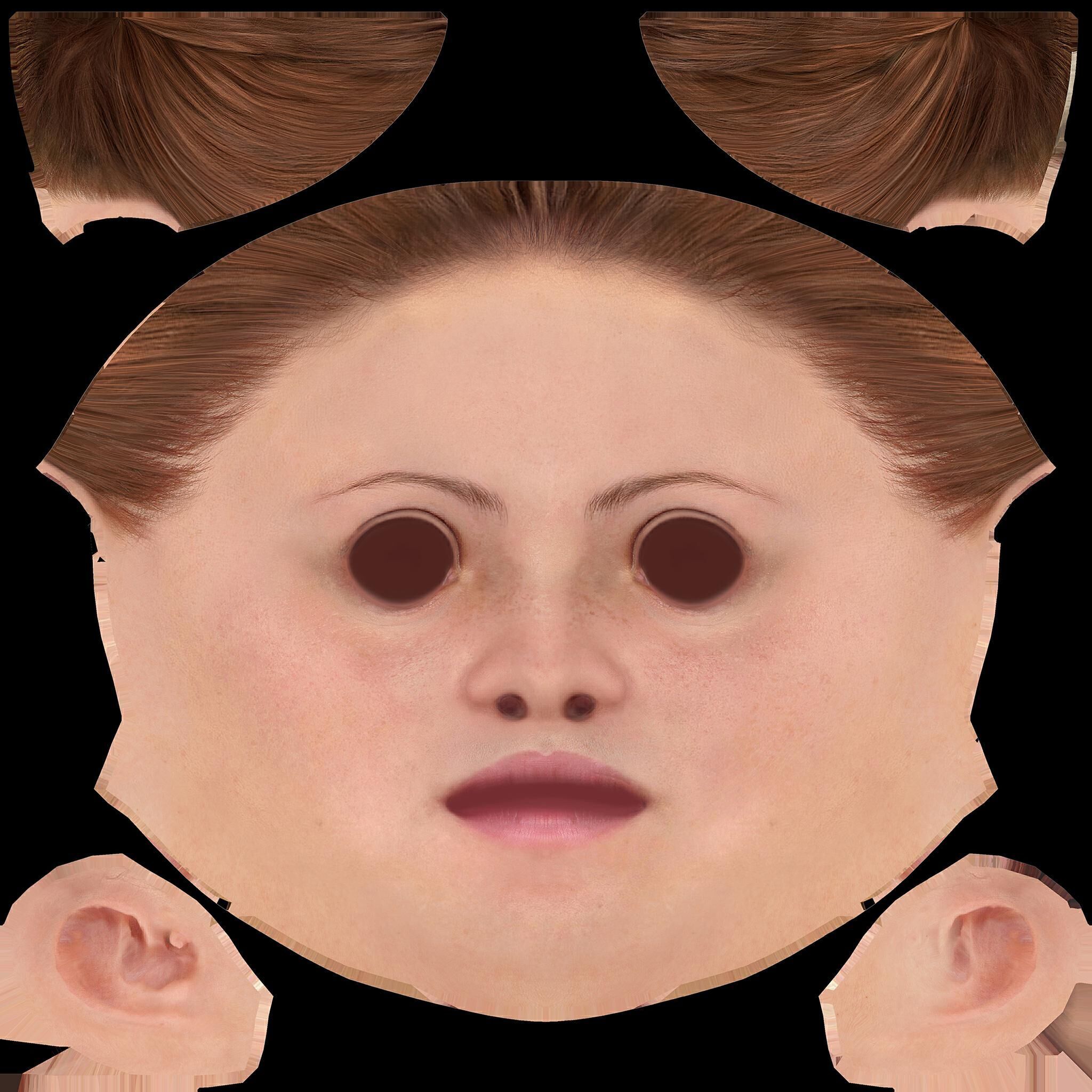 woman dress rigged model  3D model_15